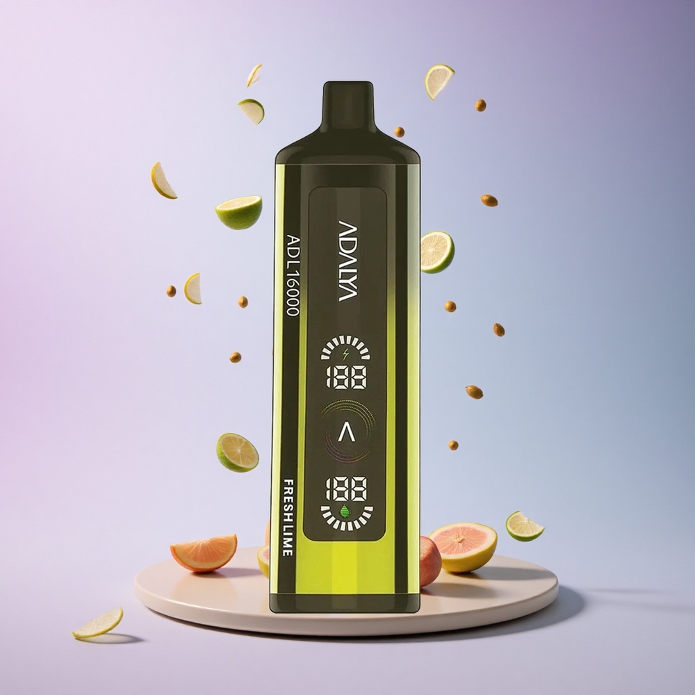 Adalya ADL 16000 PRO Fresh Lime Steel Pipe Digital Screen