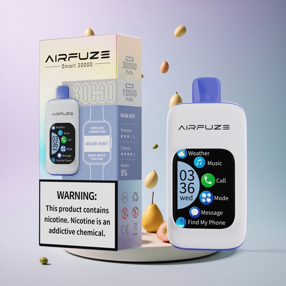 AirFuze Smart 30000 Miami Mint 900mAh Touch Display Disposable
