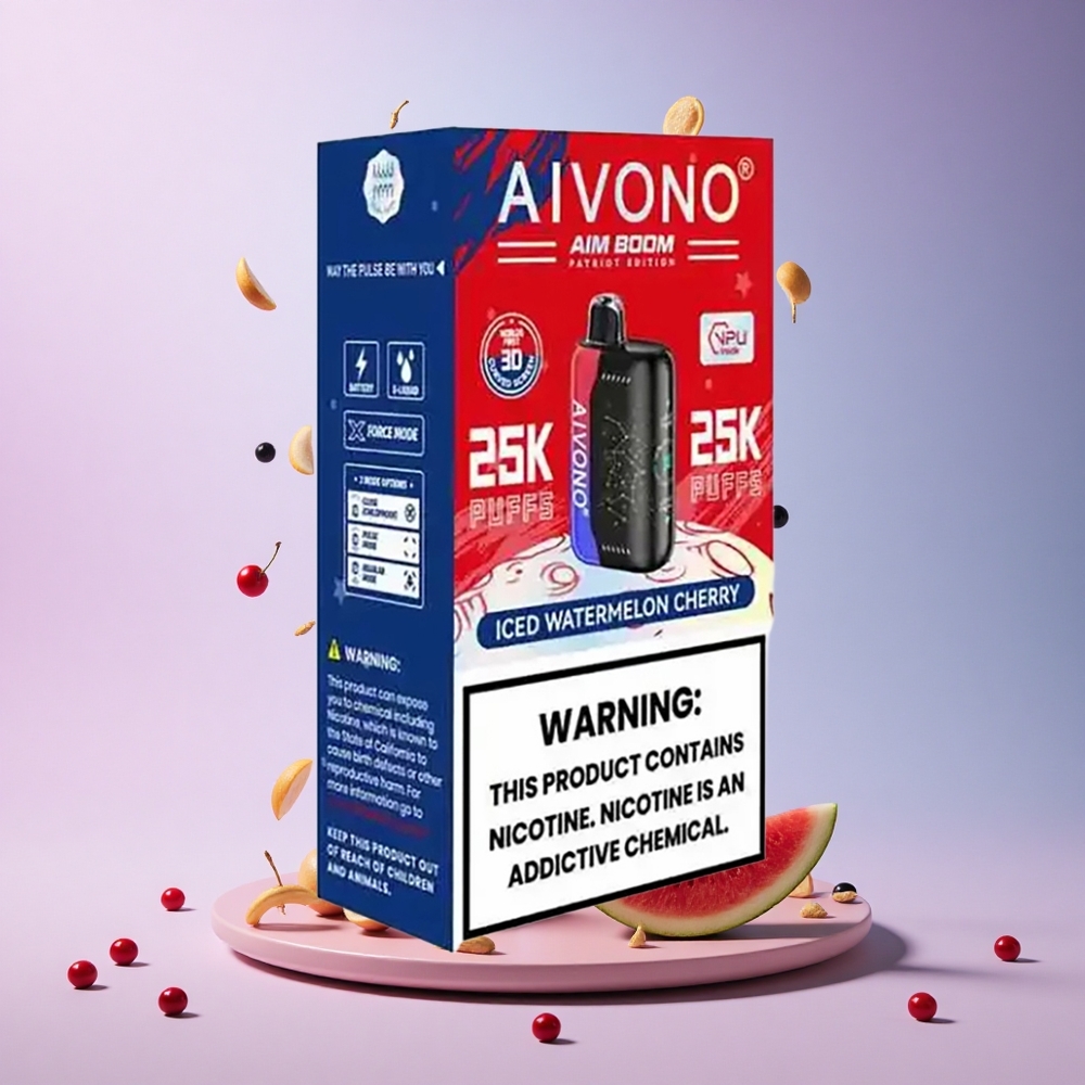 Aivono Aim Boom 25000 Iced Watermelon Cherry 650mAh 0% Nicotine