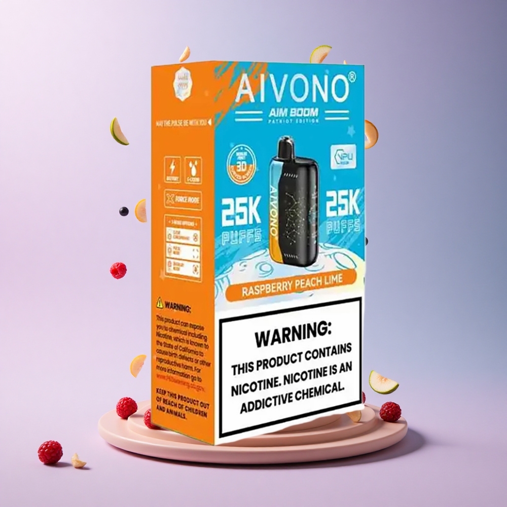 Aivono Aim Boom 25000 Raspberry Peach Lime 650mAh 0% Nicotine