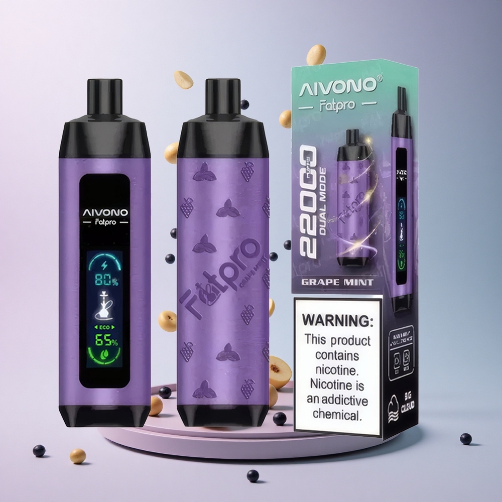 Aivono Aim Fatpro 22000 Grape Mint 5% Nicotine 600mAh