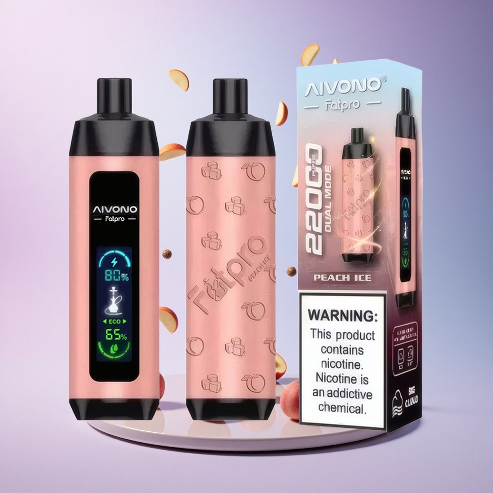 Aivono Aim Fatpro 22000 Peach Ice 5% Nicotine 600mAh