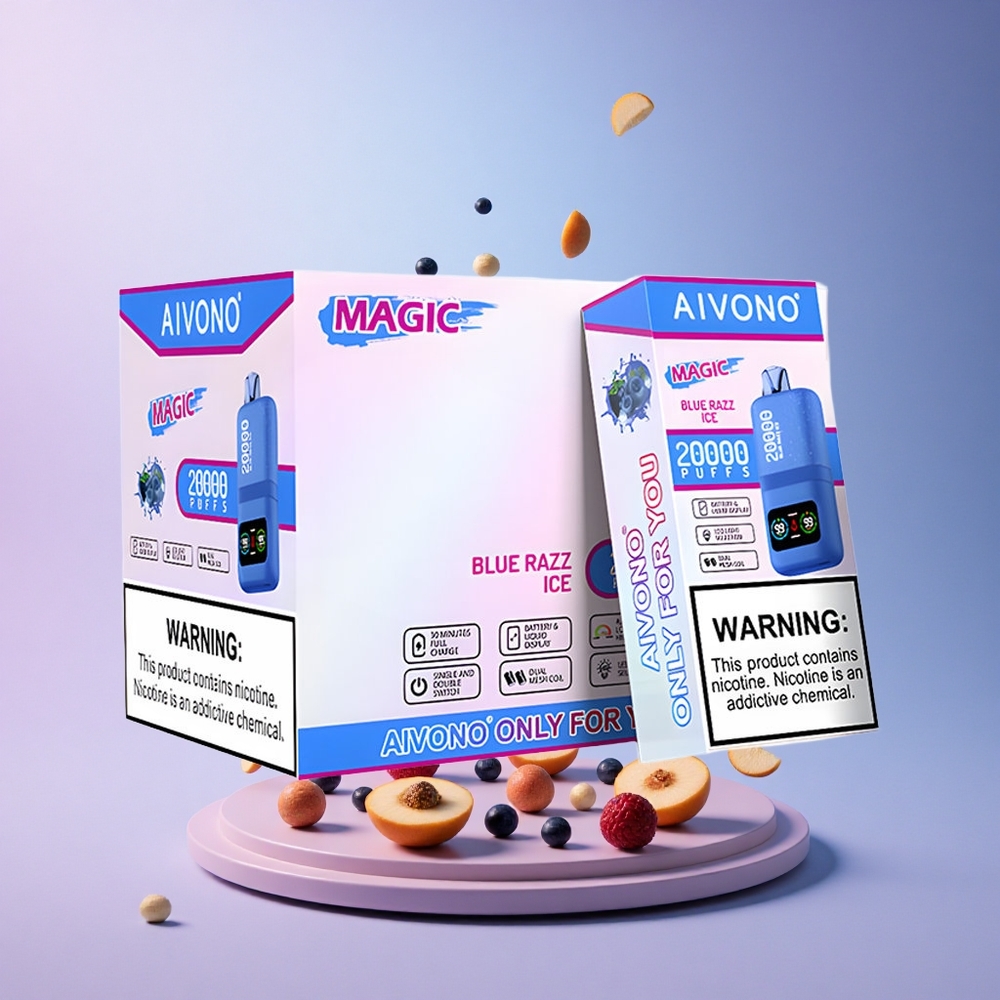 Aivono Aim Magic 20000 Blue Razz Ice with Dual Mesh Coils and 600mAh Battery