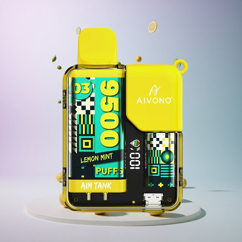Aivono Aim Tank 9500 Lemon Mint 650mAh 1.2ohm Mesh Coil