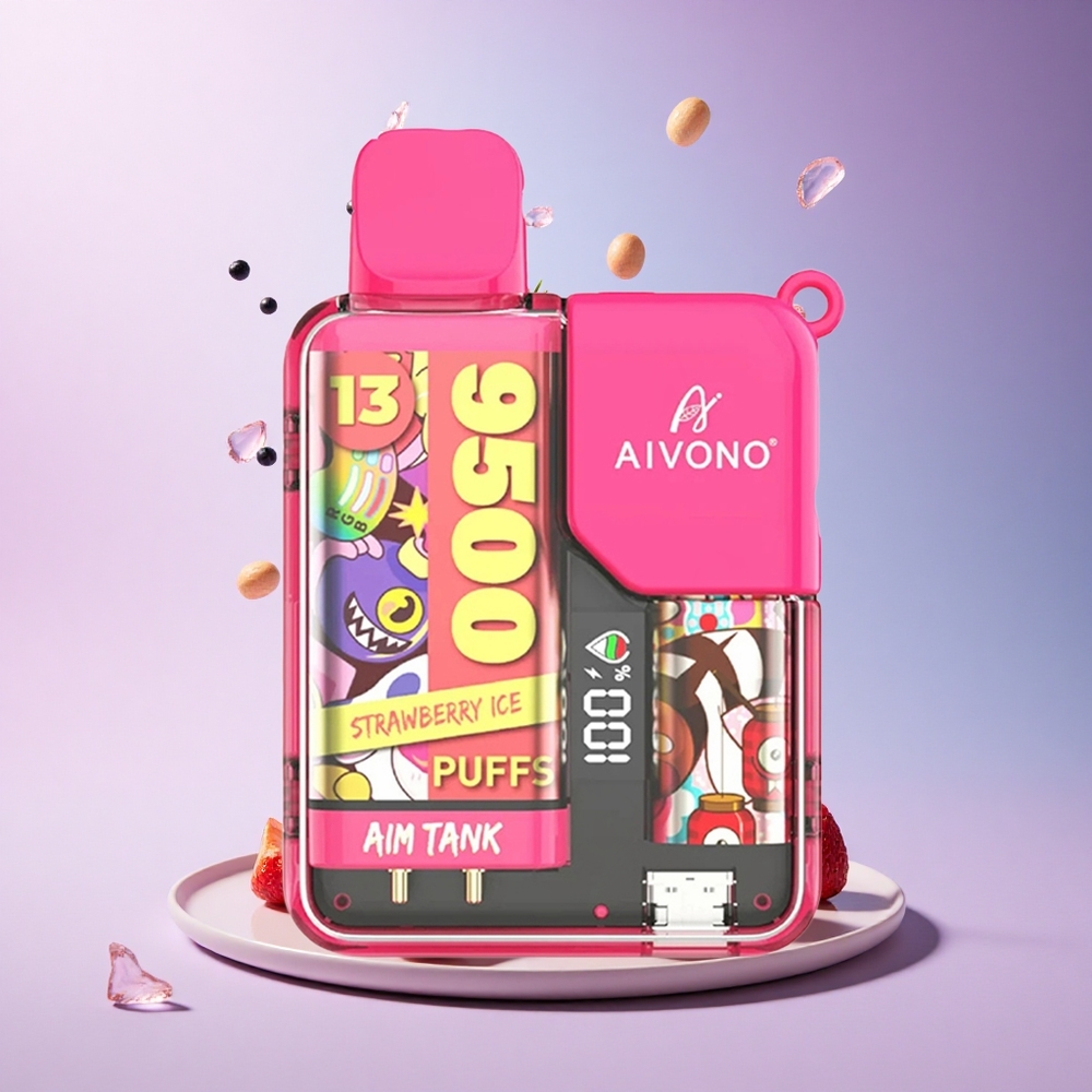 Aivono Aim Tank 9500 Strawberry Ice 650mAh 5% Nicotine