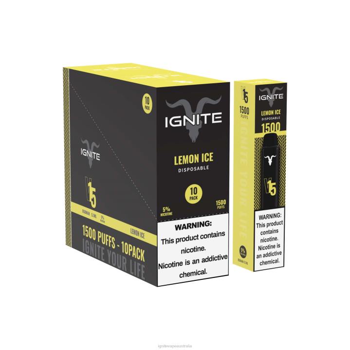 RP6R105 IGNITE V15 Vape Pen 10-Pack Ignite sydney - Strawberry Guava Ice