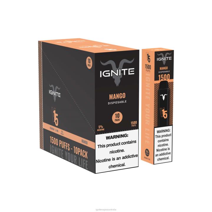RP6R105 IGNITE V15 Vape Pen 10-Pack Ignite sydney - Strawberry Guava Ice