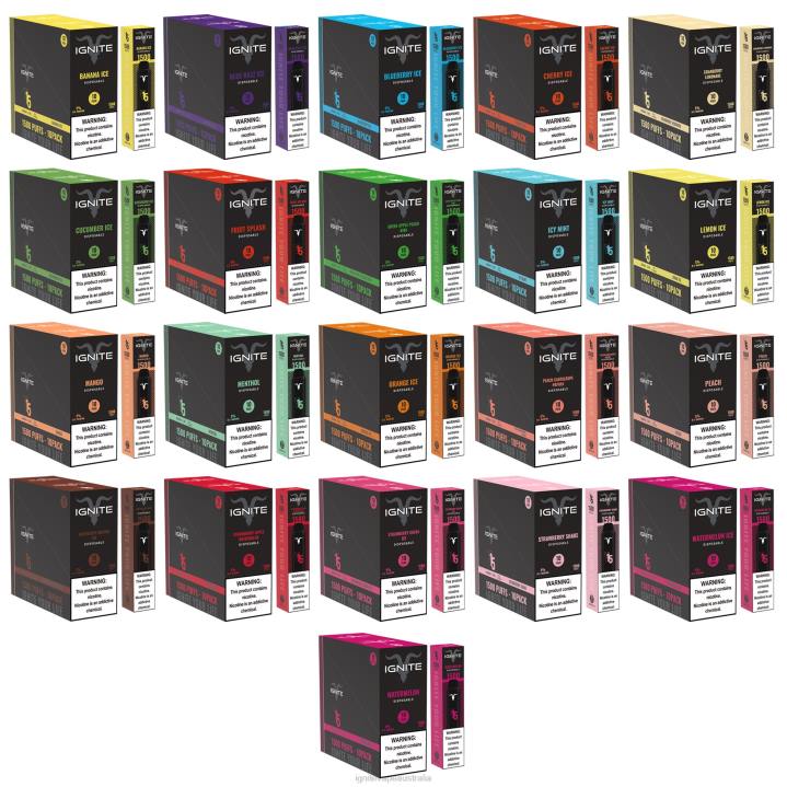 RP6R105 IGNITE V15 Vape Pen 10-Pack Ignite sydney - Strawberry Guava Ice