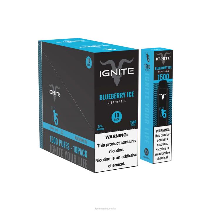 RP6R105 IGNITE V15 Vape Pen 10-Pack Ignite sydney - Strawberry Guava Ice