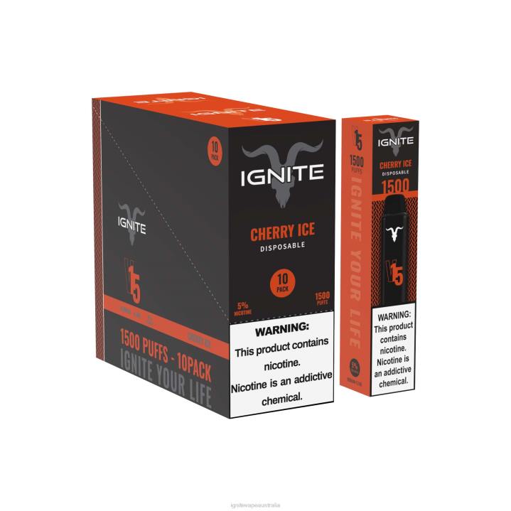RP6R105 IGNITE V15 Vape Pen 10-Pack Ignite sydney - Strawberry Guava Ice