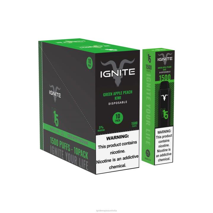 RP6R105 IGNITE V15 Vape Pen 10-Pack Ignite sydney - Strawberry Guava Ice