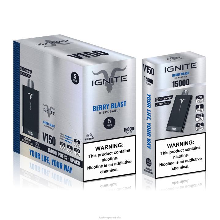 RP6R84 IGNITE V150 Vape Pen 5-Pack Ignite group Australia pty ltd - Dragon Fruit Lemonade