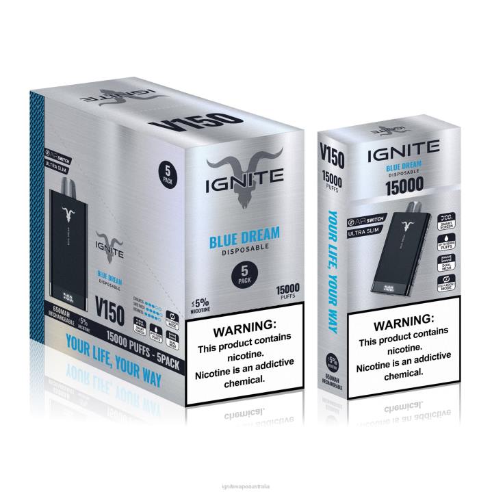 RP6R84 IGNITE V150 Vape Pen 5-Pack Ignite group Australia pty ltd - Dragon Fruit Lemonade