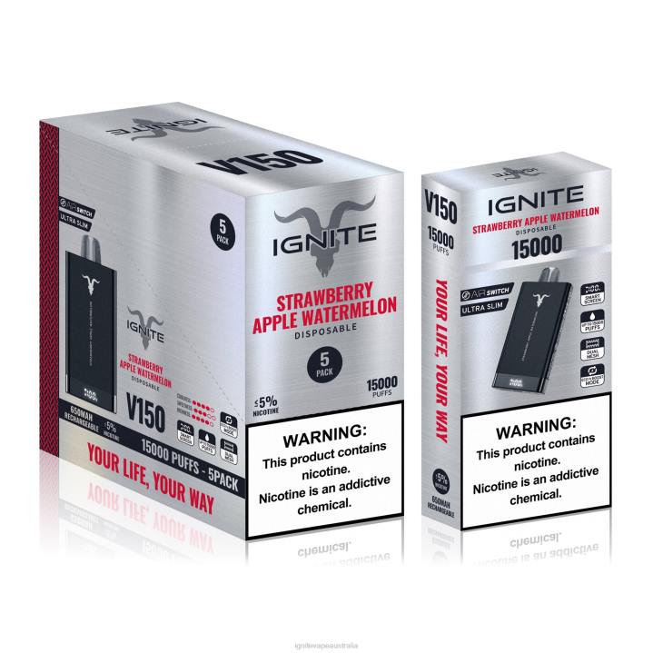RP6R84 IGNITE V150 Vape Pen 5-Pack Ignite group Australia pty ltd - Dragon Fruit Lemonade