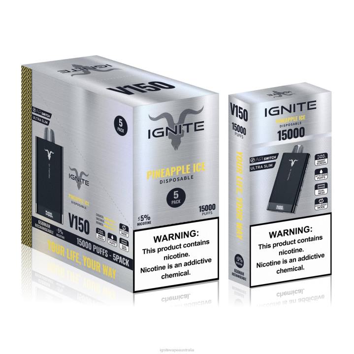 RP6R84 IGNITE V150 Vape Pen 5-Pack Ignite group Australia pty ltd - Dragon Fruit Lemonade