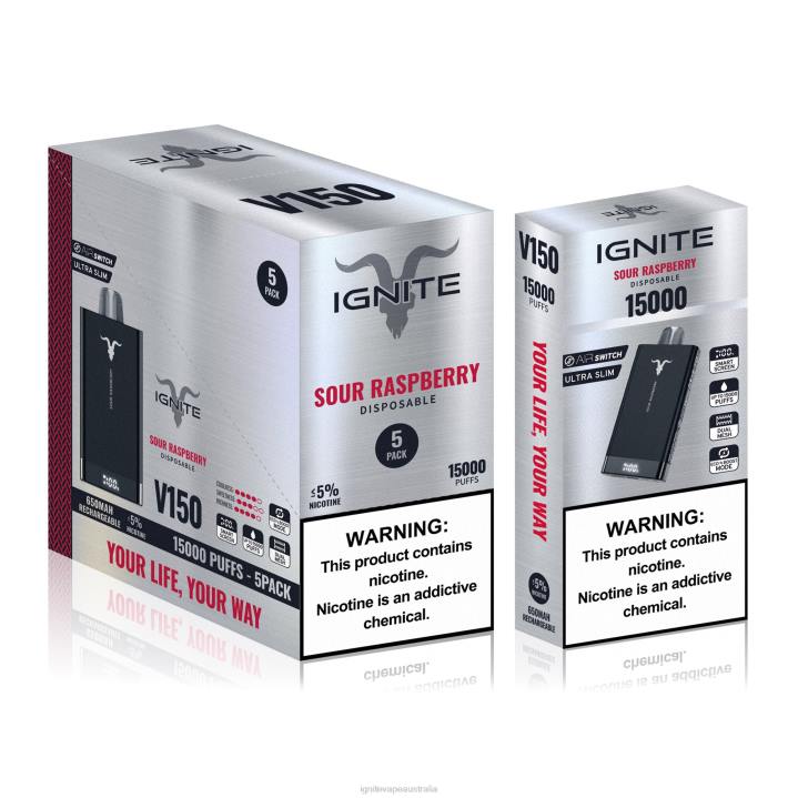 RP6R84 IGNITE V150 Vape Pen 5-Pack Ignite group Australia pty ltd - Dragon Fruit Lemonade