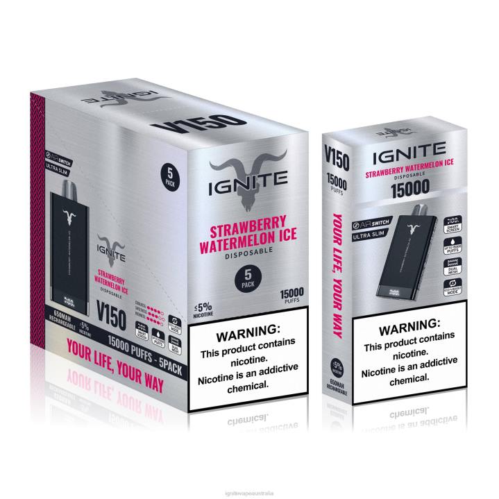 RP6R84 IGNITE V150 Vape Pen 5-Pack Ignite group Australia pty ltd - Dragon Fruit Lemonade