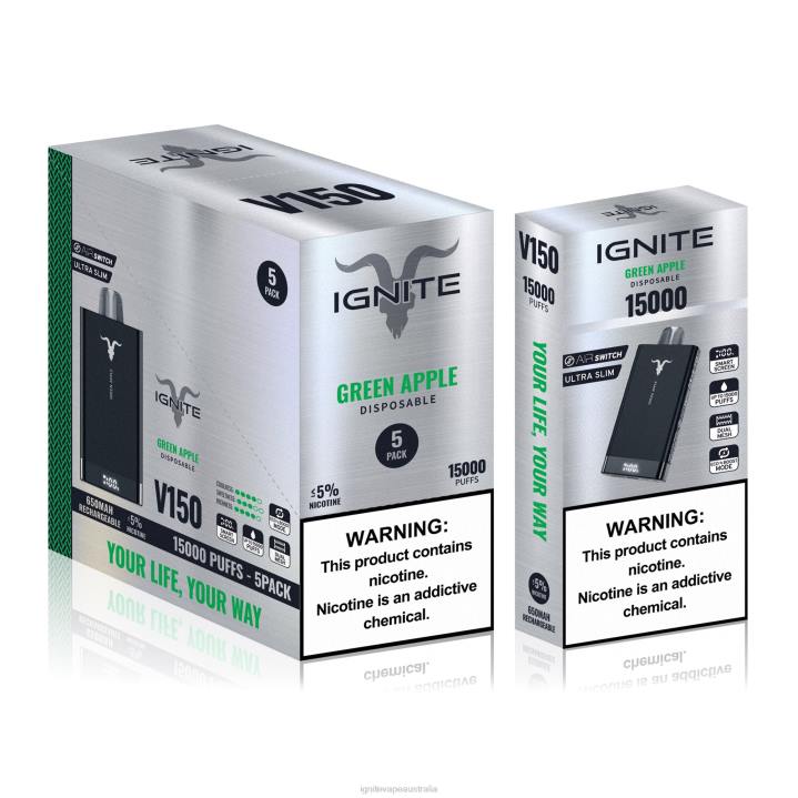 RP6R84 IGNITE V150 Vape Pen 5-Pack Ignite group Australia pty ltd - Dragon Fruit Lemonade