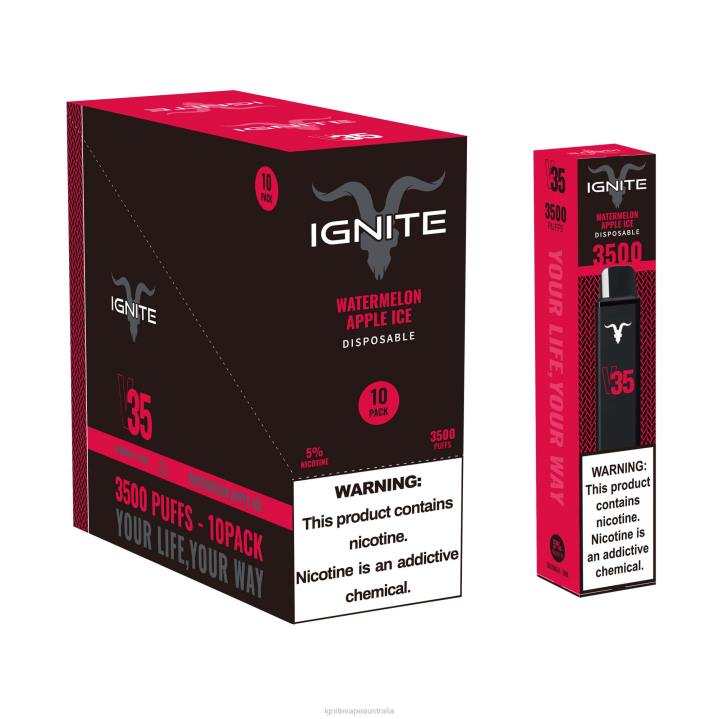 RP6R129 IGNITE V35 Vape Pen 10-Pack Ignite for sale - Watermelon Apple Ice