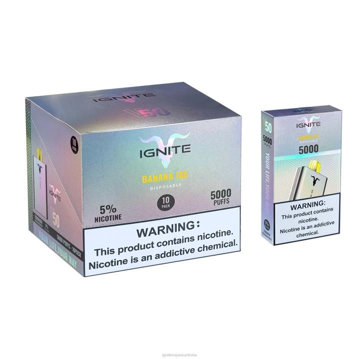 RP6R147 IGNITE V50 Vape Pen 10-Pack Ignite vape Aus - Peach Raspberry