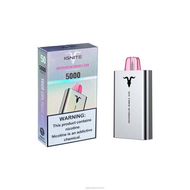 RP6R162 IGNITE V50 Vape Pen Ignite Australia - Watermelon Bubble Gum