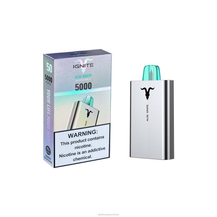 RP6R24 IGNITE V50 Vape Pen Ignite group Australia pty ltd - Aloe Grape