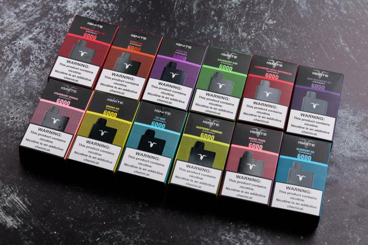 RP6R18 IGNITE V60 Vape Pen 10-Pack Ignite flavours - Grape Ice