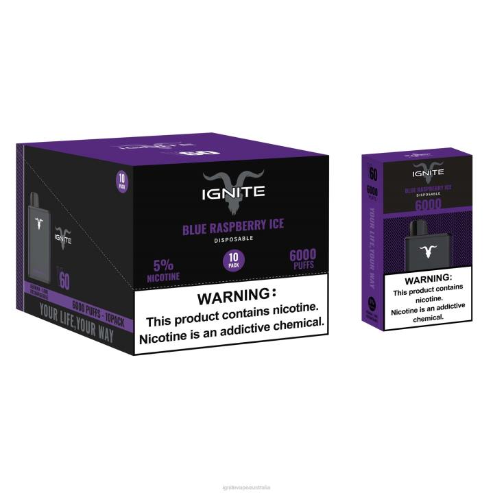 RP6R18 IGNITE V60 Vape Pen 10-Pack Ignite flavours - Grape Ice