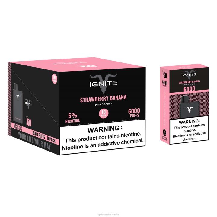 RP6R23 IGNITE V60 Vape Pen 10-Pack Ignite Australia Melbourne - Raspberry Lemonade