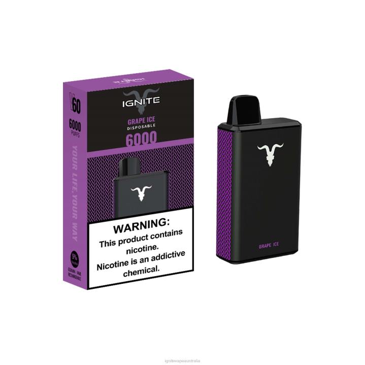 RP6R32 IGNITE V60 Vape Pen Ignite Australia - Grape Ice