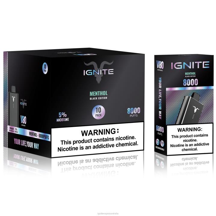 RP6R64 IGNITE V80 Vape Pen 10-Pack Ignite group Australia pty ltd - Strawberry Kiwi