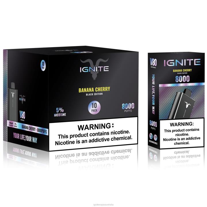 RP6R64 IGNITE V80 Vape Pen 10-Pack Ignite group Australia pty ltd - Strawberry Kiwi