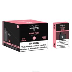 RP6R21 IGNITE V60 Vape Pen 10-Pack Ignite vape Australia - Mango Peach