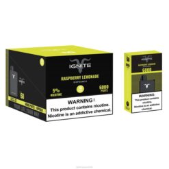RP6R23 IGNITE V60 Vape Pen 10-Pack Ignite Australia Melbourne - Raspberry Lemonade