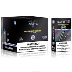 RP6R62 IGNITE V80 Vape Pen 10-Pack Ignite Australia - Passion Fruit Sour Kiwi